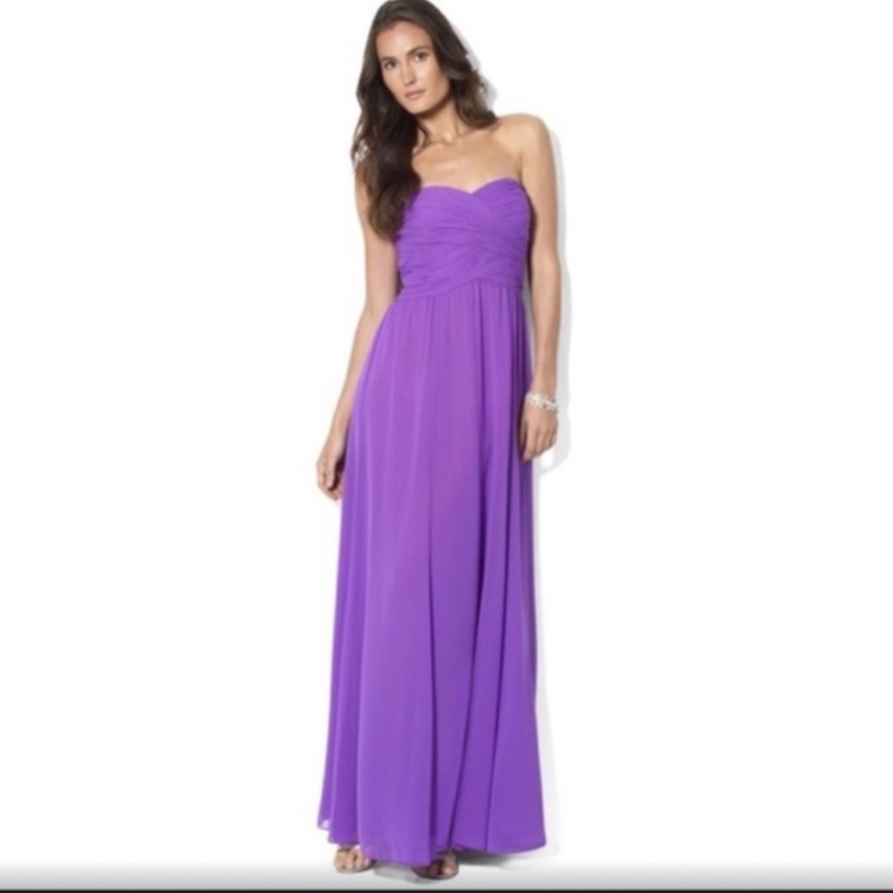 Lauren Ralph Lauren Strapless Evening Gown